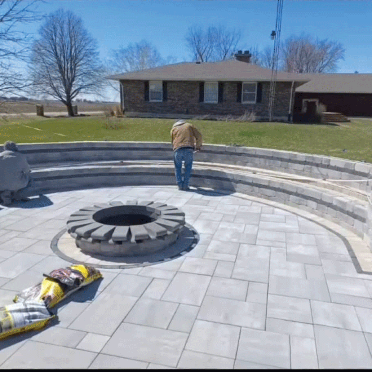 Divine View Landscape - Brick Firepit Wall Service